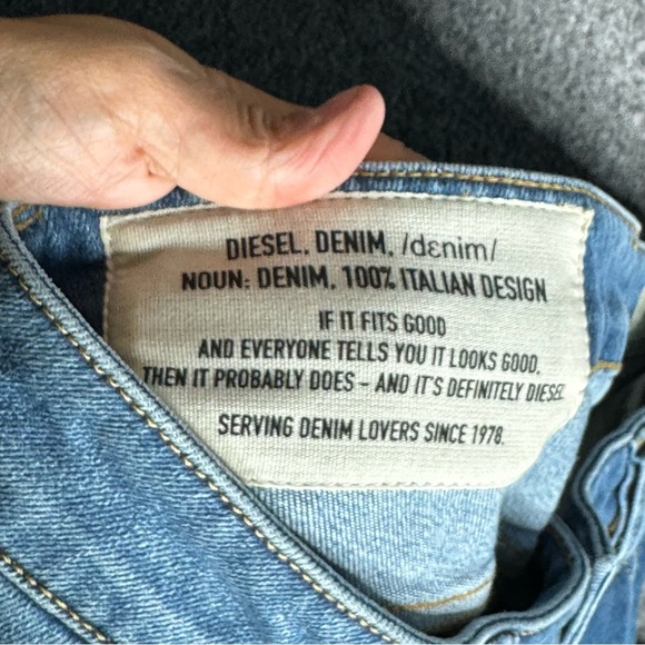 Diesel Safado-X Jeans 34 x 30 Straight Leg Button Fly Pants Medium Light Wash - Picture 10 of 14